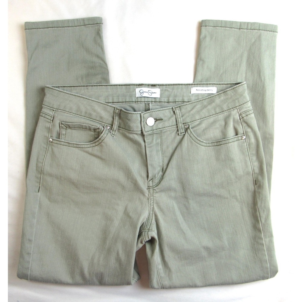Jessica Simpson Jeans Rolled Crop Skinny Green Size Women's 8/29
